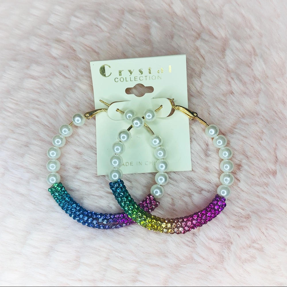 Callysta Pearl Hoop Earrings